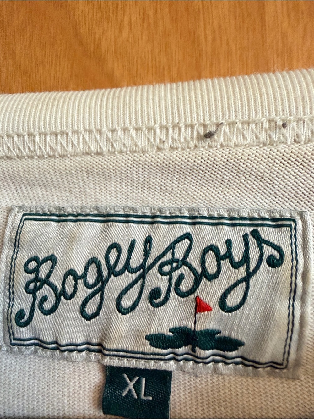 Bogey Boys Short Sleeve Tee in Cream - Picture 3 of 4